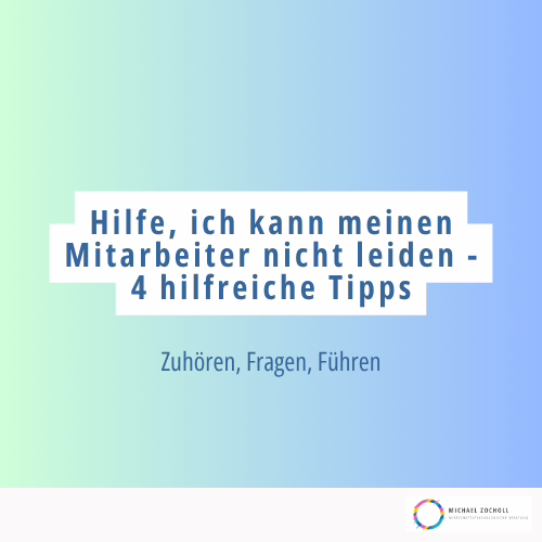Titelbild Ich kann meinen Mitarbeiter nicht leiden