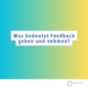 Titelcover Feedback geben und nehmen Podcast