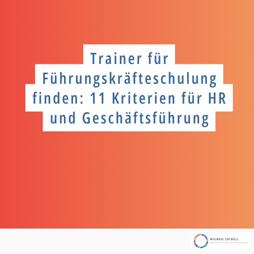 Trainer für Führungskräfteschulungen - 11 Kriterien - Titelbild