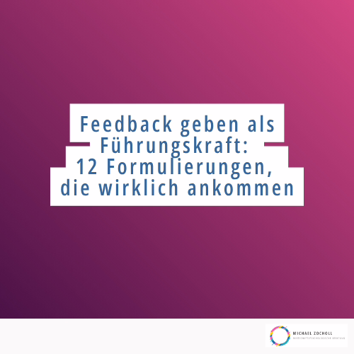 Feedback geben - Formulierungen