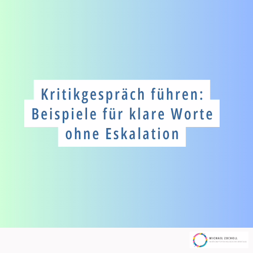 Kritikgespräch führen Beispiele